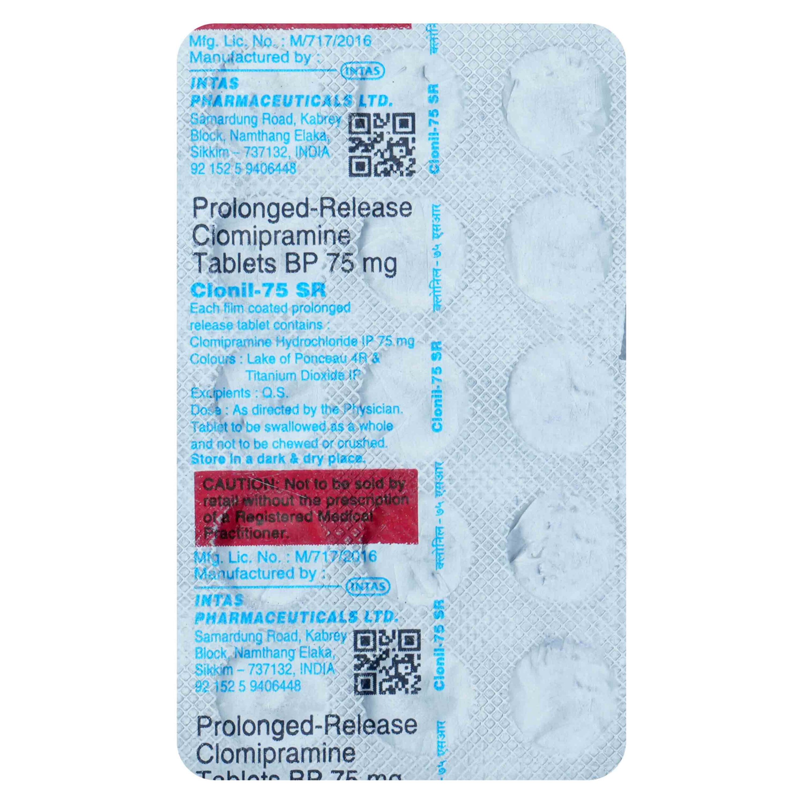 CLONIL 75 SR TABLET