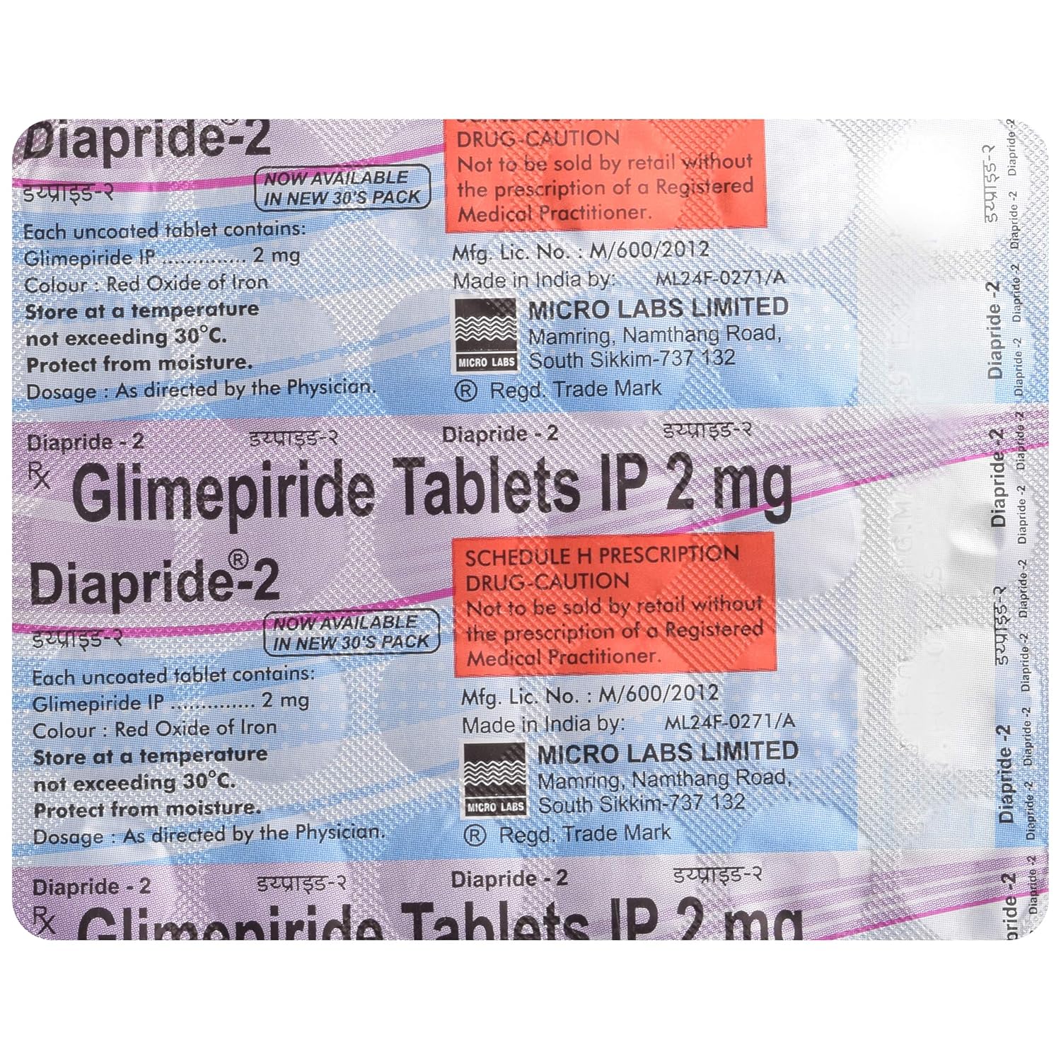 DIAPRIDE 2MG TABLET